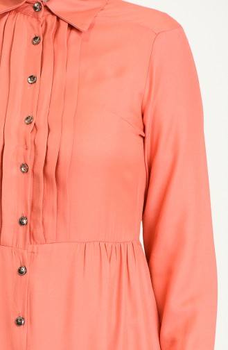 Salmon Hijab Dress 3252-04