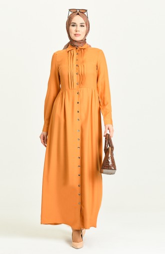 Mustard Hijab Dress 3252-05
