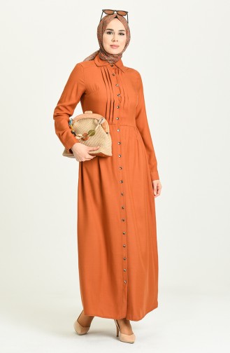 Tan Hijab Dress 3252-08