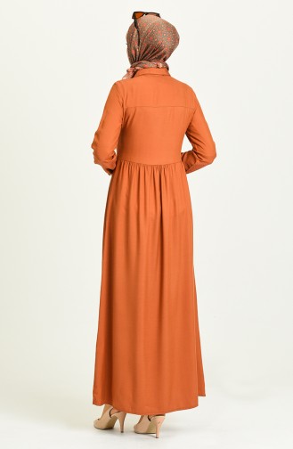 Tan Hijab Dress 3252-08