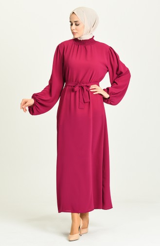 Fuchsia Hijab Dress 3254-01