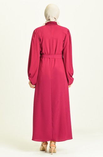 Fuchsia Hijab Dress 3254-01
