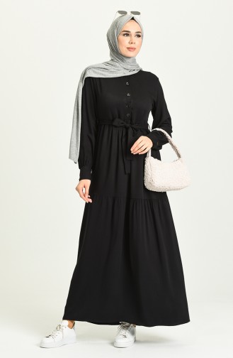 Schwarz Hijab Kleider 21Y8295-04