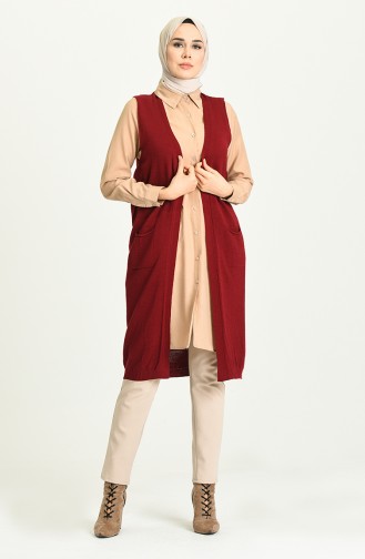 Claret red Gilet 4296-09