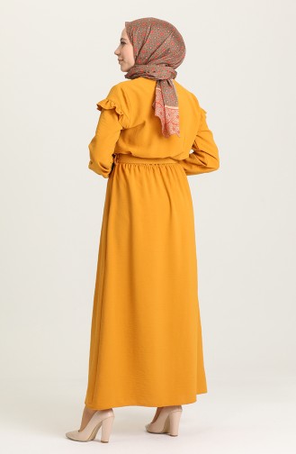 Senf Hijab Kleider 0609-08