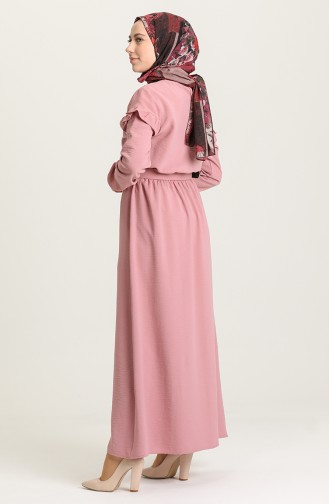 Robe Hijab Rose Pâle 0609-02