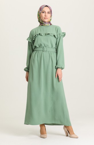 Khaki Hijab Dress 0609-03