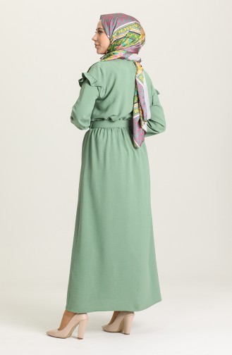Khaki Hijab Kleider 0609-03