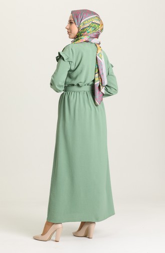 Khaki Hijab Dress 0609-03