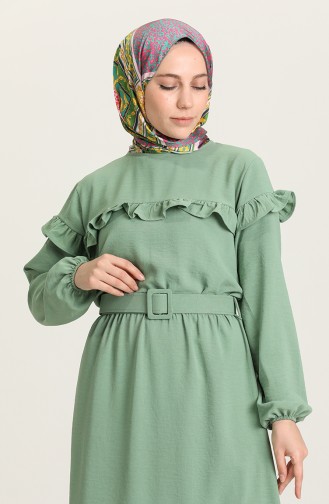Khaki Hijab Dress 0609-03
