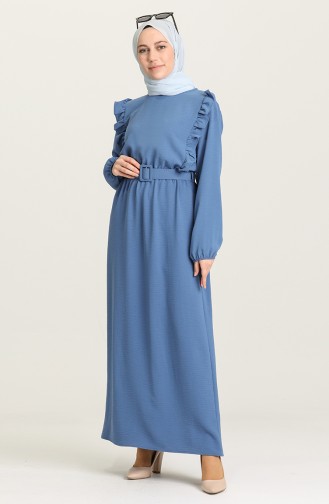 Indigo Hijab Dress 0610-02