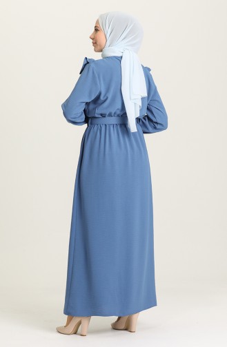 Indigo Hijab Dress 0610-02