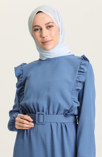 Indigo Hijab Dress 0610-02