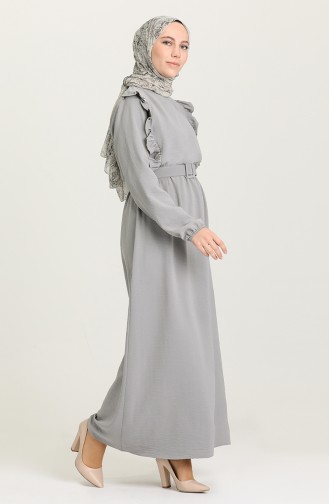 Grau Hijab Kleider 0610-04