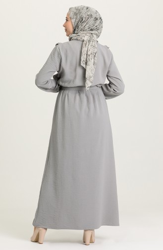 Grau Hijab Kleider 0610-04