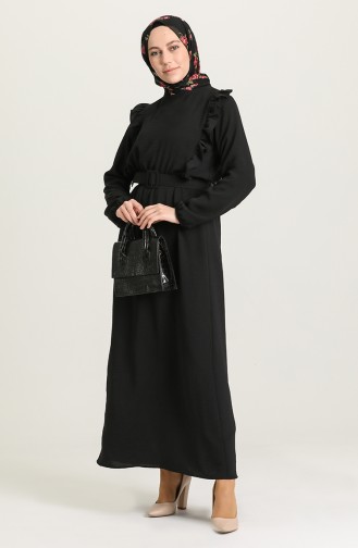 Schwarz Hijab Kleider 0610-05