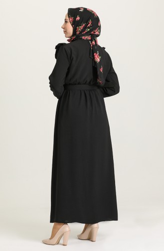 Schwarz Hijab Kleider 0610-05