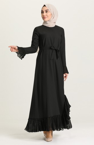 Black Hijab Dress 4125-02