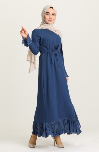 Indigo Hijab Dress 4125-03