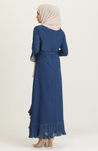Indigo Hijab Dress 4125-03