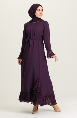 Purple Hijab Dress 4125-05