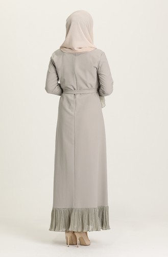 Grau Hijab Kleider 4125-06
