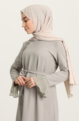 Gray Hijab Dress 4125-06