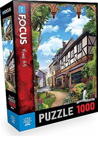 Blue Focus 1000 Parça Puzzle Old Street And Arch Wıht Flower 8681176322879