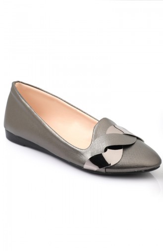 Grau Damen Ballerinas 6569-9