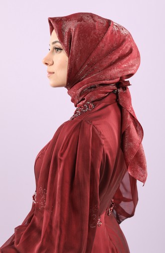 Claret red Hoofddoek 15257-03