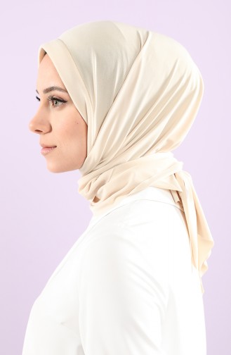 Beige Sportliche Kopftuch 1157-08