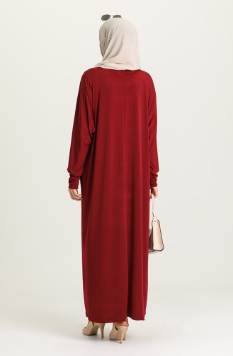فستان أحمر كلاريت 0075-03