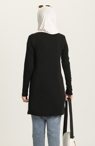 Baskılı Tunik 6024-01 Siyah