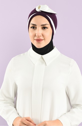 Lila Praktischer Turban 9031-19