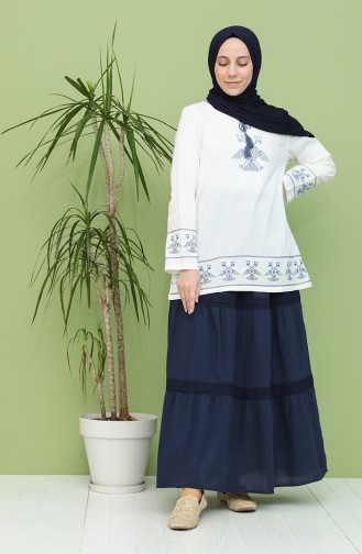 Navy Blue Skirt 43002-05