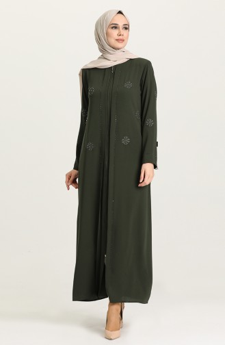 Khaki Abaya 3000-02