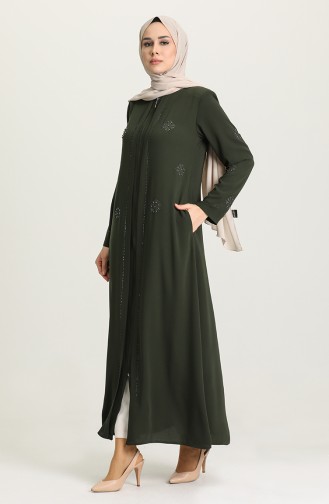 Taşlı Ferace 3000-02 Haki