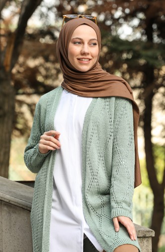 Unreife Mandelgrün Strickjacke 4292-03