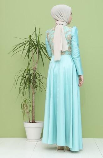 Minzengrün Hijab-Abendkleider 7279-03