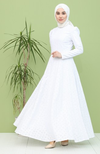 Habillé Hijab Blanc 7286-01