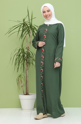 Khaki Hijab Kleider 0043-01
