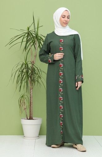 Khaki Hijab Kleider 0043-01