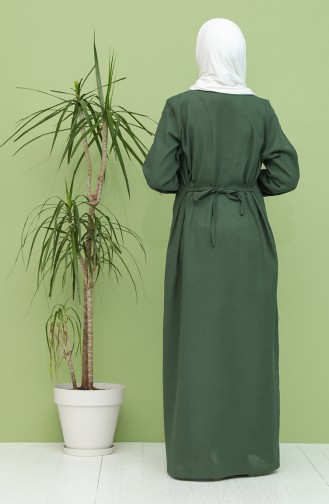 Khaki Hijab Kleider 0043-01