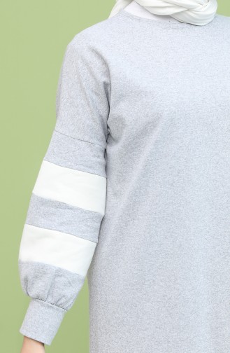 Grau Hijab Kleider 1005-04