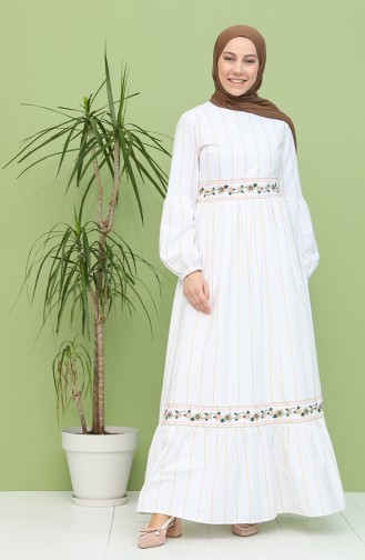 Senf Hijab Kleider 21Y8100-03