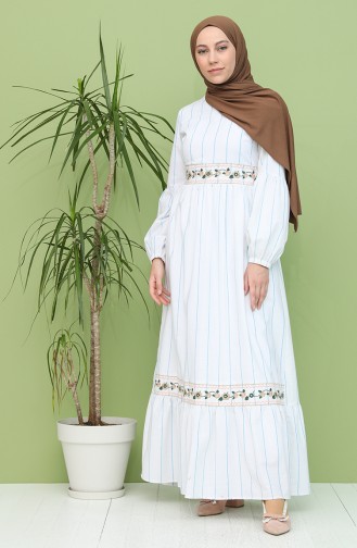 Blau Hijab Kleider 21Y8100-04