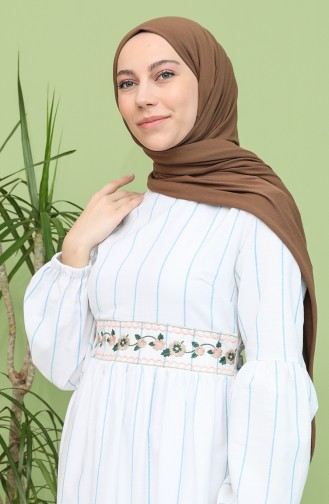 Blau Hijab Kleider 21Y8100-04