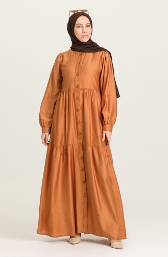 Robe Hijab Couleur brique 21Y8313-04