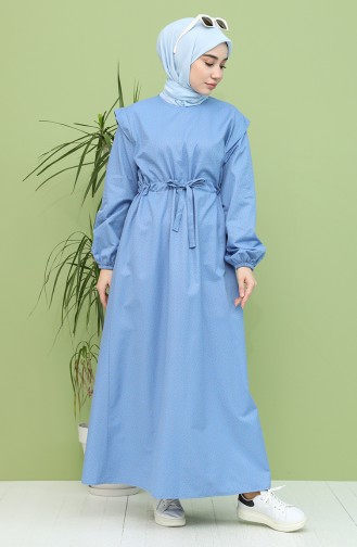 Dark Blue Hijab Dress 21Y8322B-01