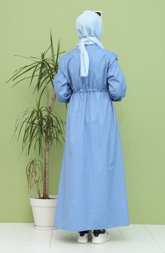 Dark Blue Hijab Dress 21Y8322B-01